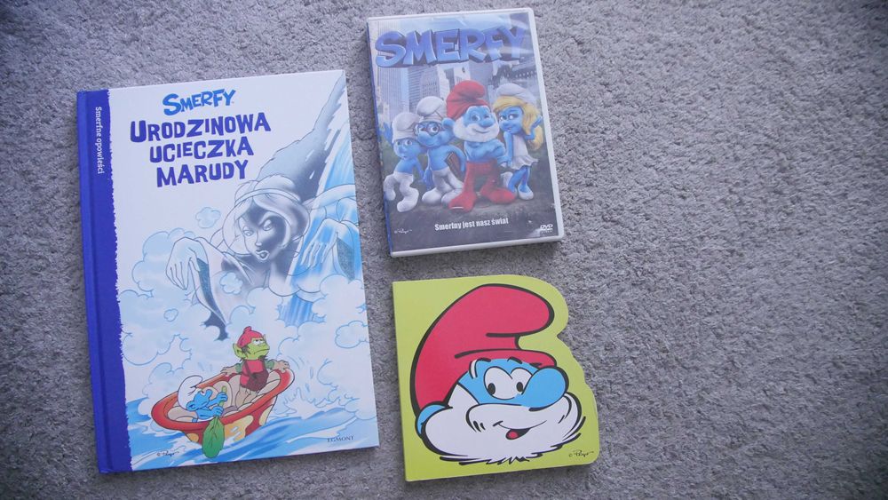 Smerfy DVD Urodzinowa ucieczka Marudy,Cztery pory roku ,Smerf lodziarz