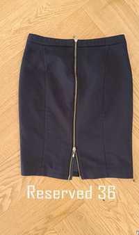 Spódnica damska S 36 Reserved czarna ołówkowa suwak z tyłu spódniczka