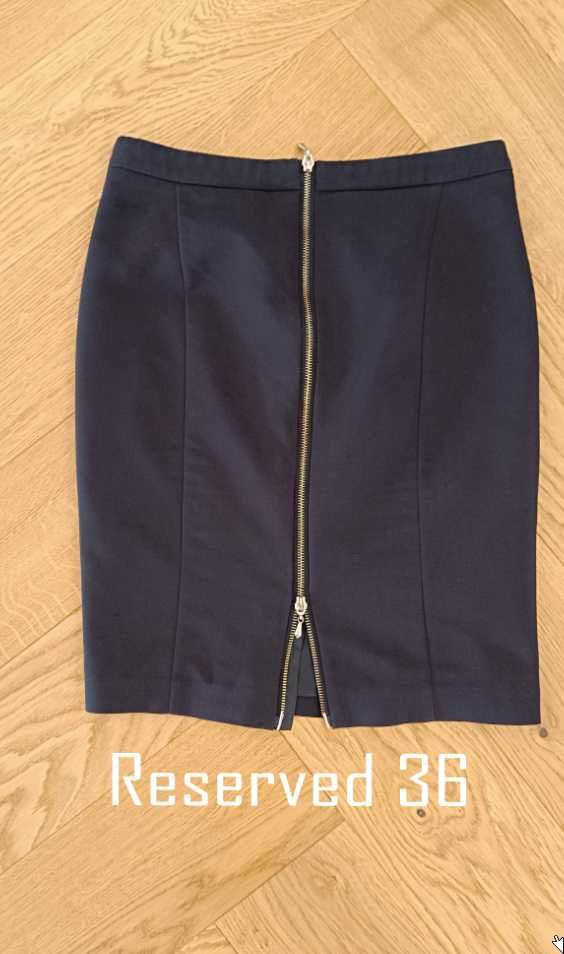 Spódnica damska S 36 Reserved czarna ołówkowa suwak z tyłu spódniczka