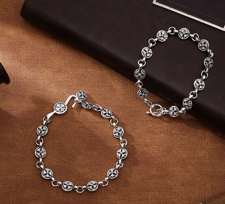 !Акція! Браслет Chrome Hearts | Срібний браслет на руку Хром Хартс