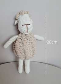 Owieczk owca - WALENTYNKI ręcznie robiona maskotka z włóczki, szydełko