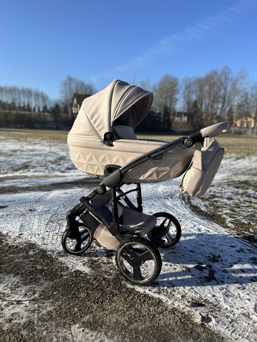 Wózek 2w1 Junama Teddy Varsity 2024 beż glitter