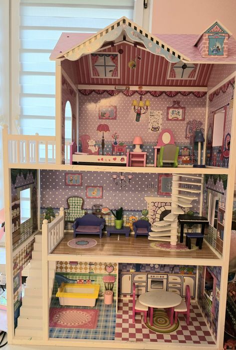 Domek dla lalek z mebelkami ,Domek barbie