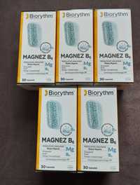 5 opakowań Biorythm Magnez B6 30kaps.