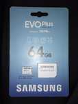 Karta Samsung EVO Plus 64GB microSD + adapter.