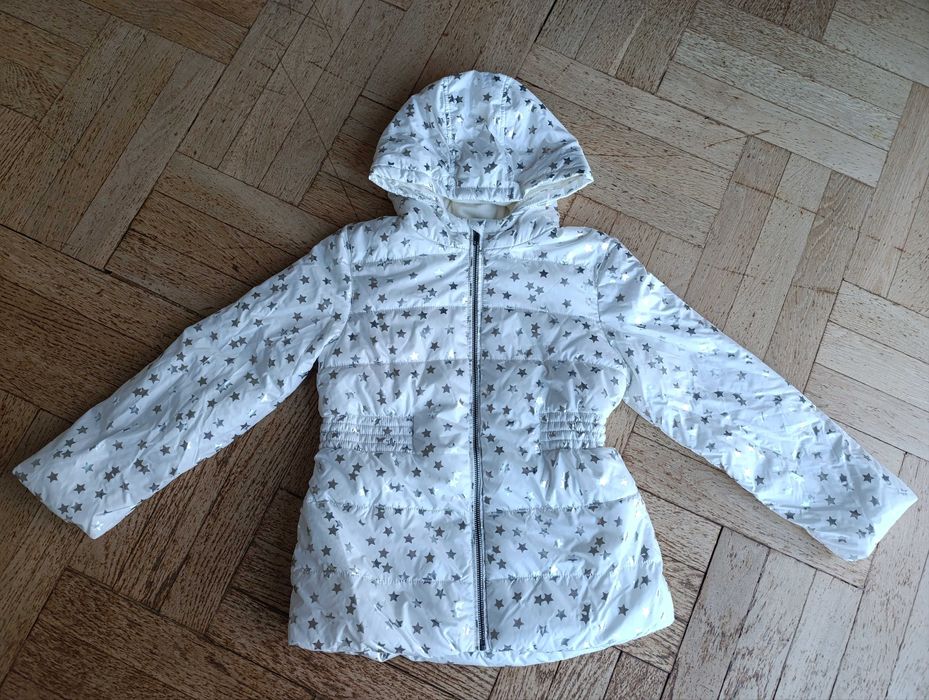 Kurtka z kapturem Crazy8 White Silver Girls Jacket rozmiar L(10-12)