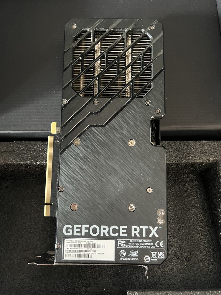 Używana 1,5 roku! Palit Geoforce RTX 4070 DUAL 12GB GDDR6X DLSS 3
