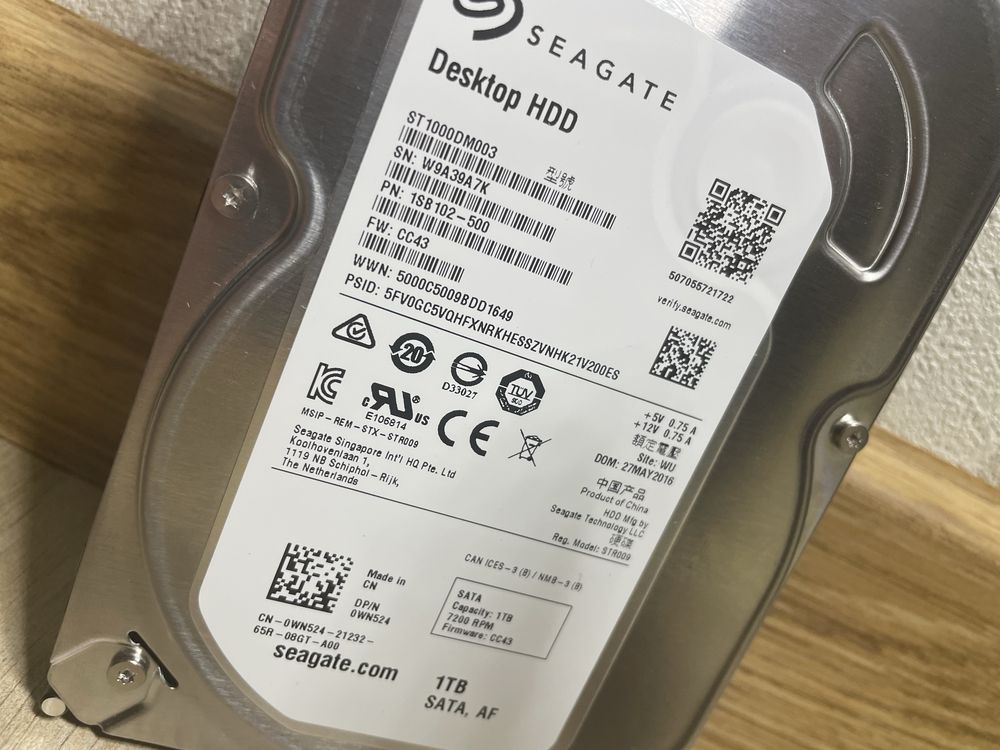 HDD 1Tb SEAGATE Жорсткий диск + Кабель SATA | Гарний стан | SATA 3.0