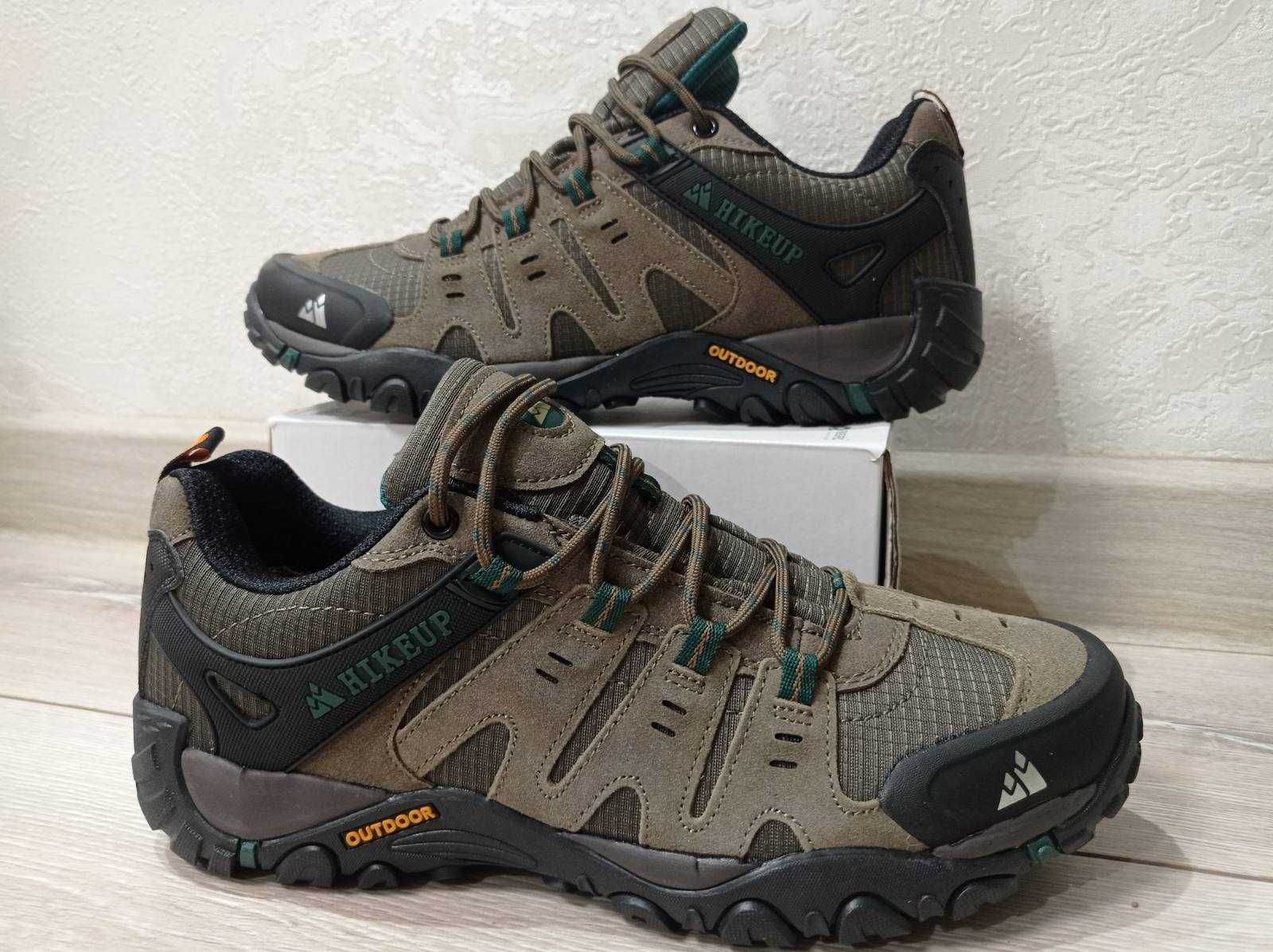 Трекінгові кросівки hikeup 20206 brown green, кроссовки мужские
