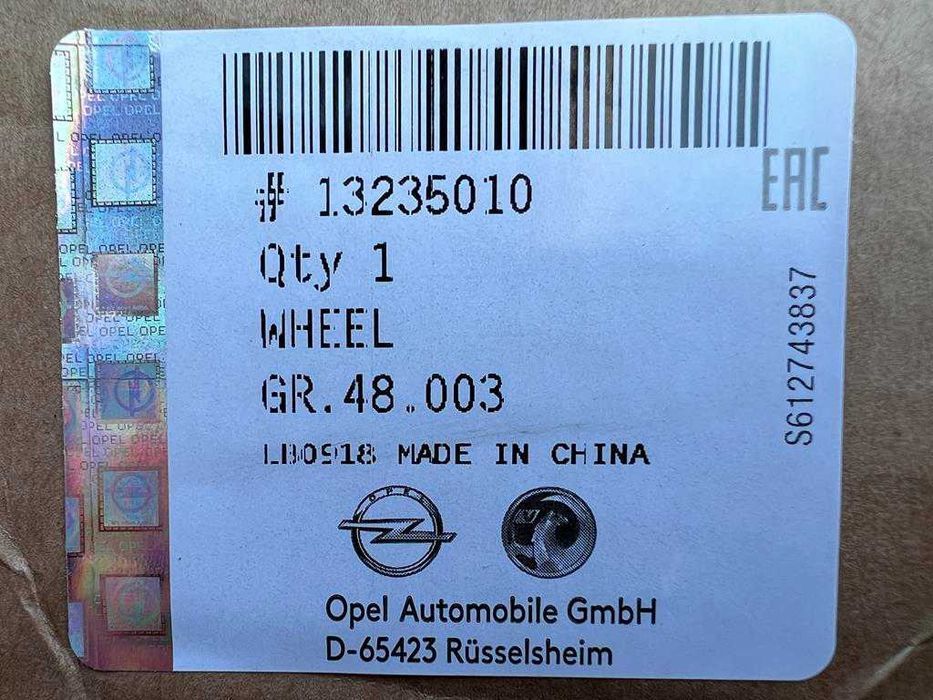 Oryginał felgi 17cali Opel Insignia Chevrolet Malibu 5x120 nr7006