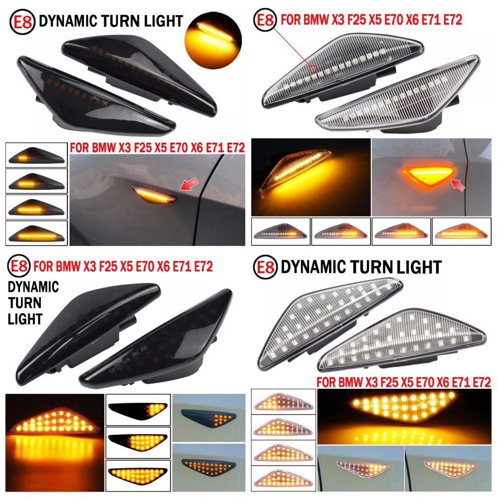 Piscas led dinâmicos BMW E90/E91/E92/E81 Mini Cooper Peugeot Citroen