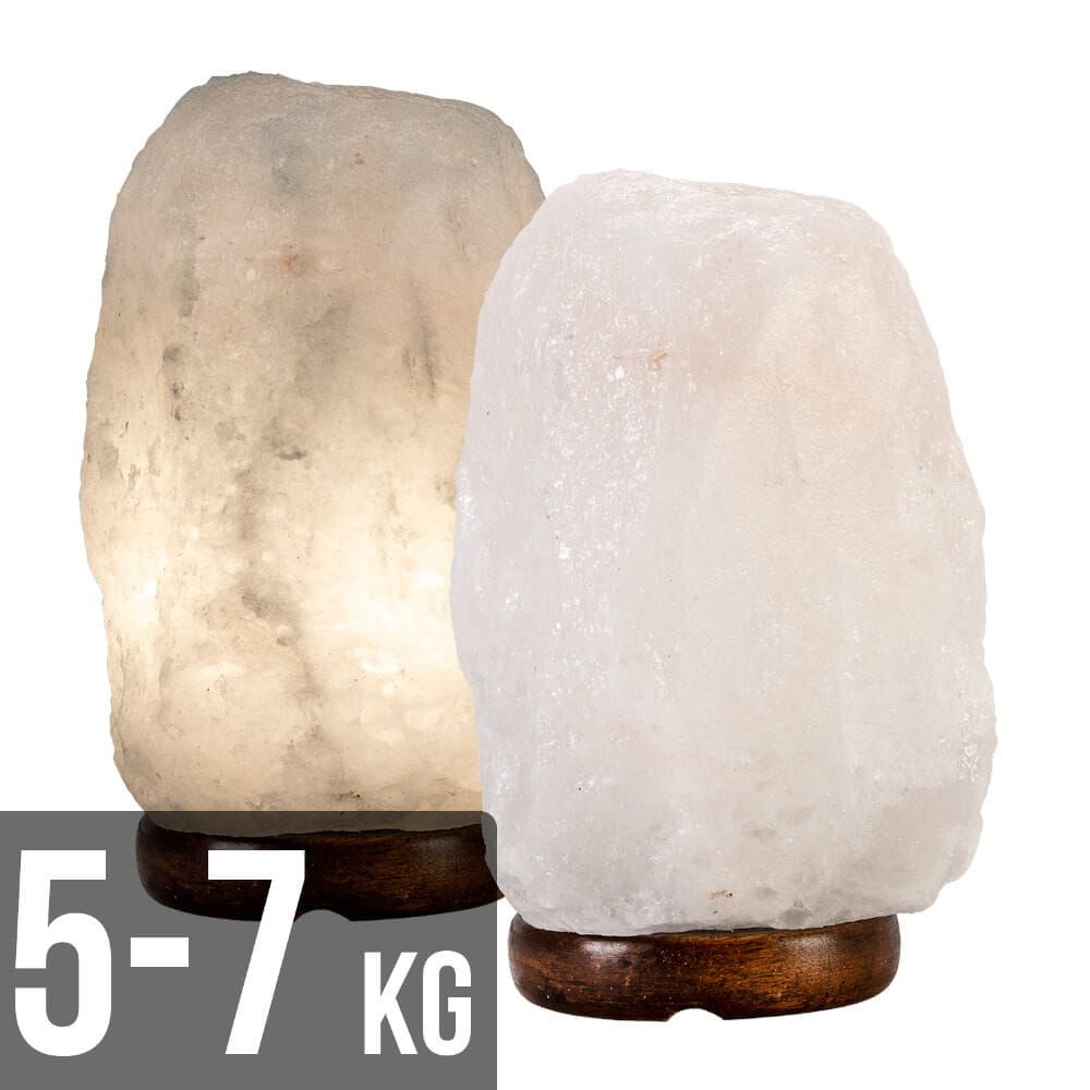 Lampa solna biała - naturalna sól himalajska 5-7 kg - jonizator