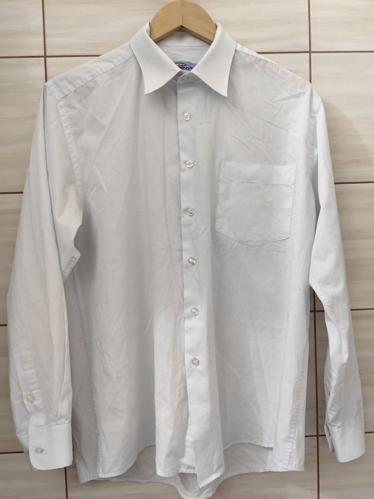 Bawełniana biała koszula męska gładka Toronto L