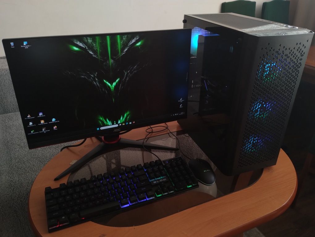 Komputer gamingowy Ryzen 5 5600/Rtx/Nvme/Wi-fi