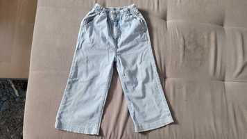 Spodnie jeansowe szerokie dla dziewczynki 110-116