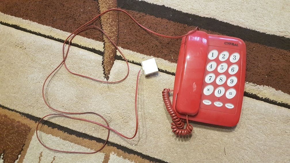 Telefon stacjonarny cyfral duże przyciski, możliwość wysyłki