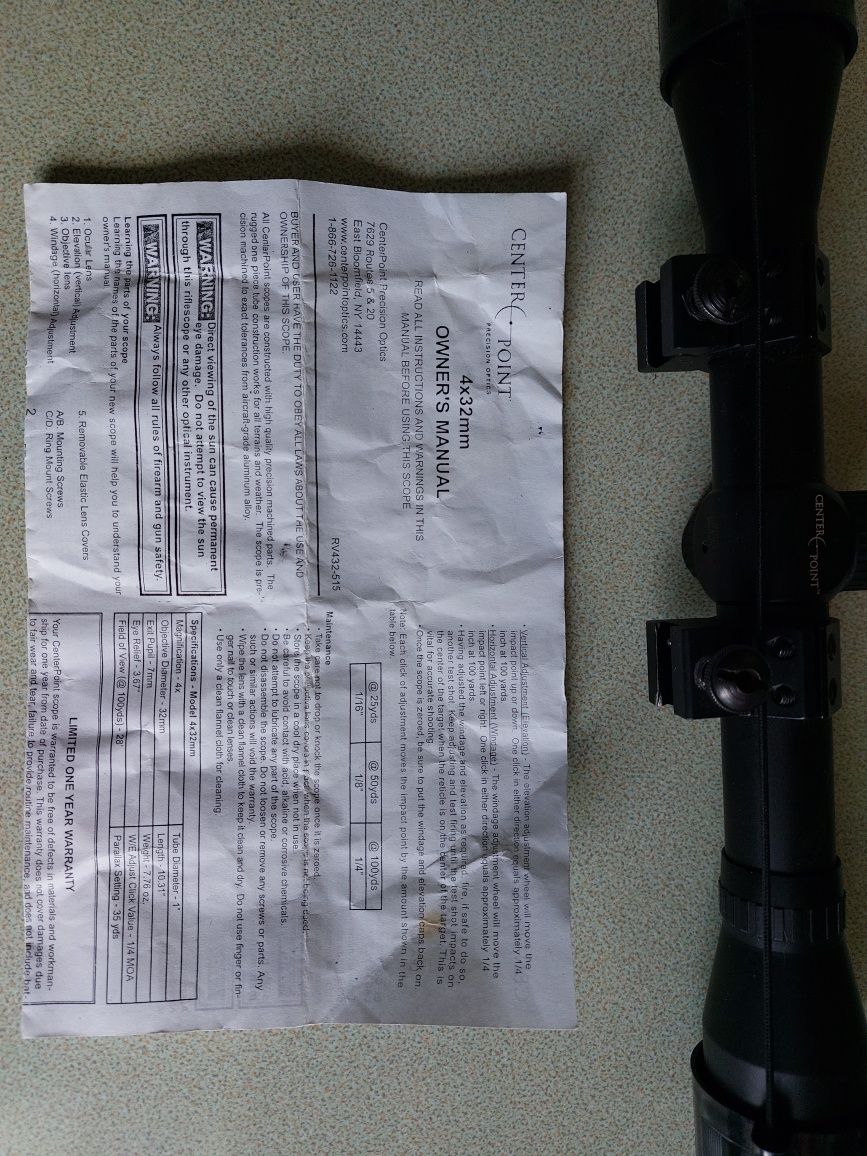 Оптичний приціл Center Point 4x32 mm