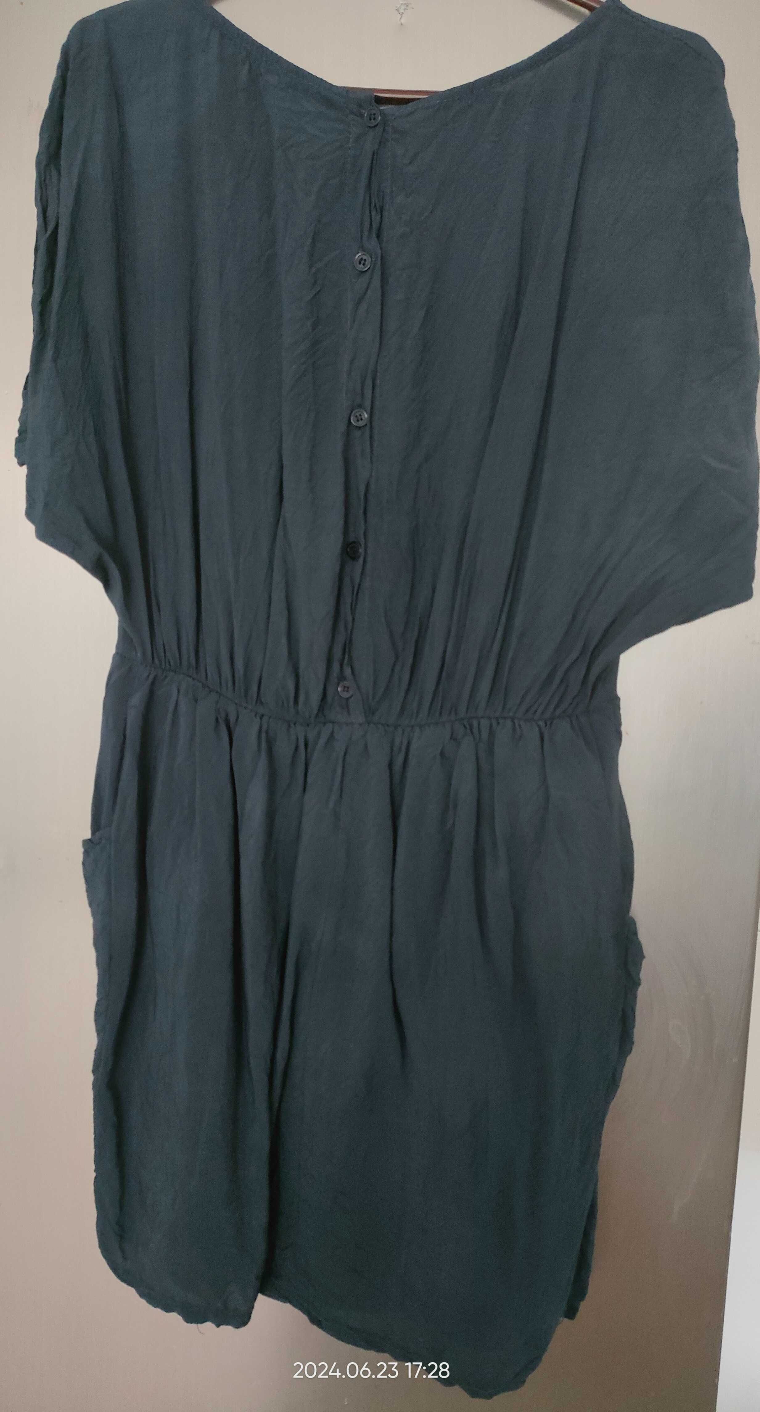 Top shop /Piekna Letnia Sukienka/ Batyst_ Szara_40 _Okazja
