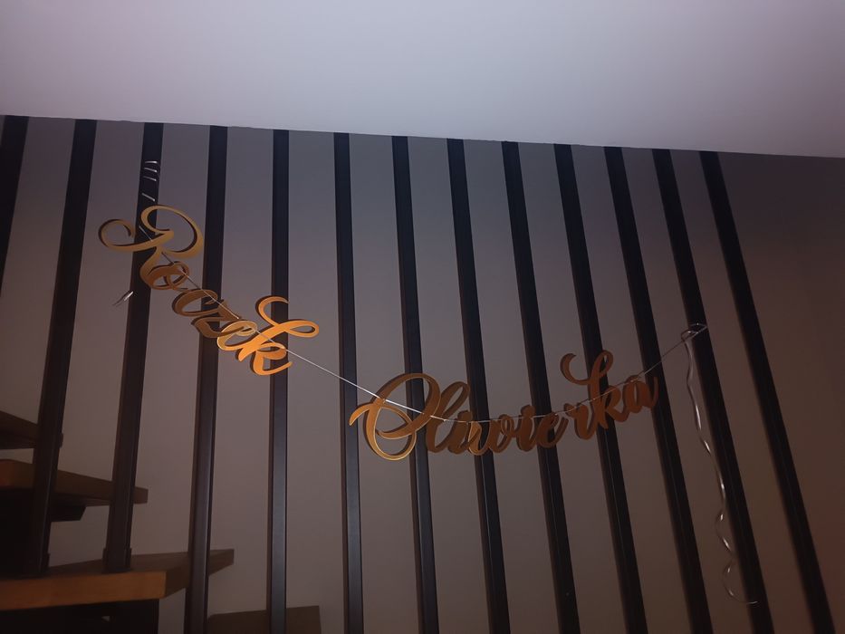 Girlanda na roczek dla Oliwierka