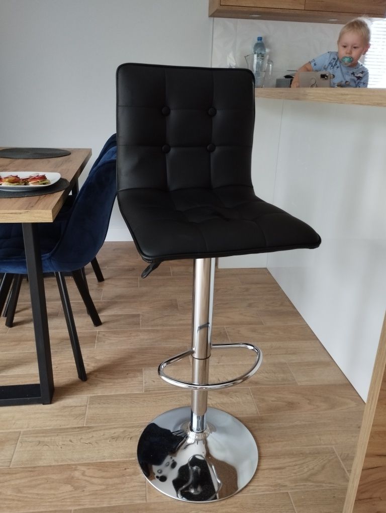 Hocker Kuchenny Chrom-czarny