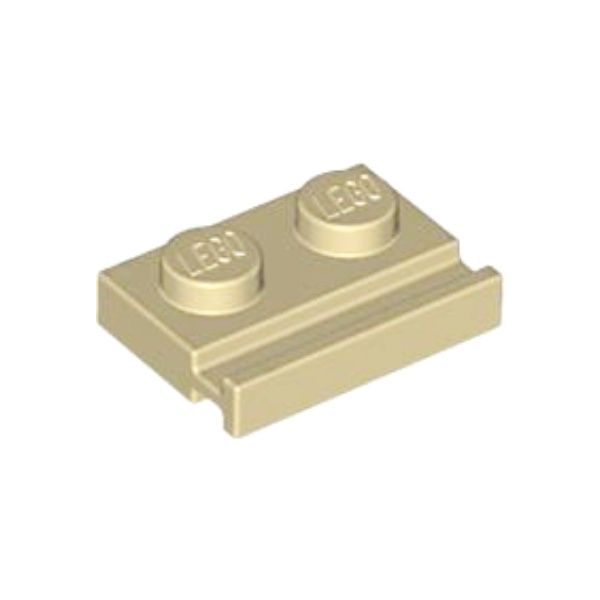 LEGO 32028 Płytka 1 X 2 modyfikowana z szyną Tan 1szt.