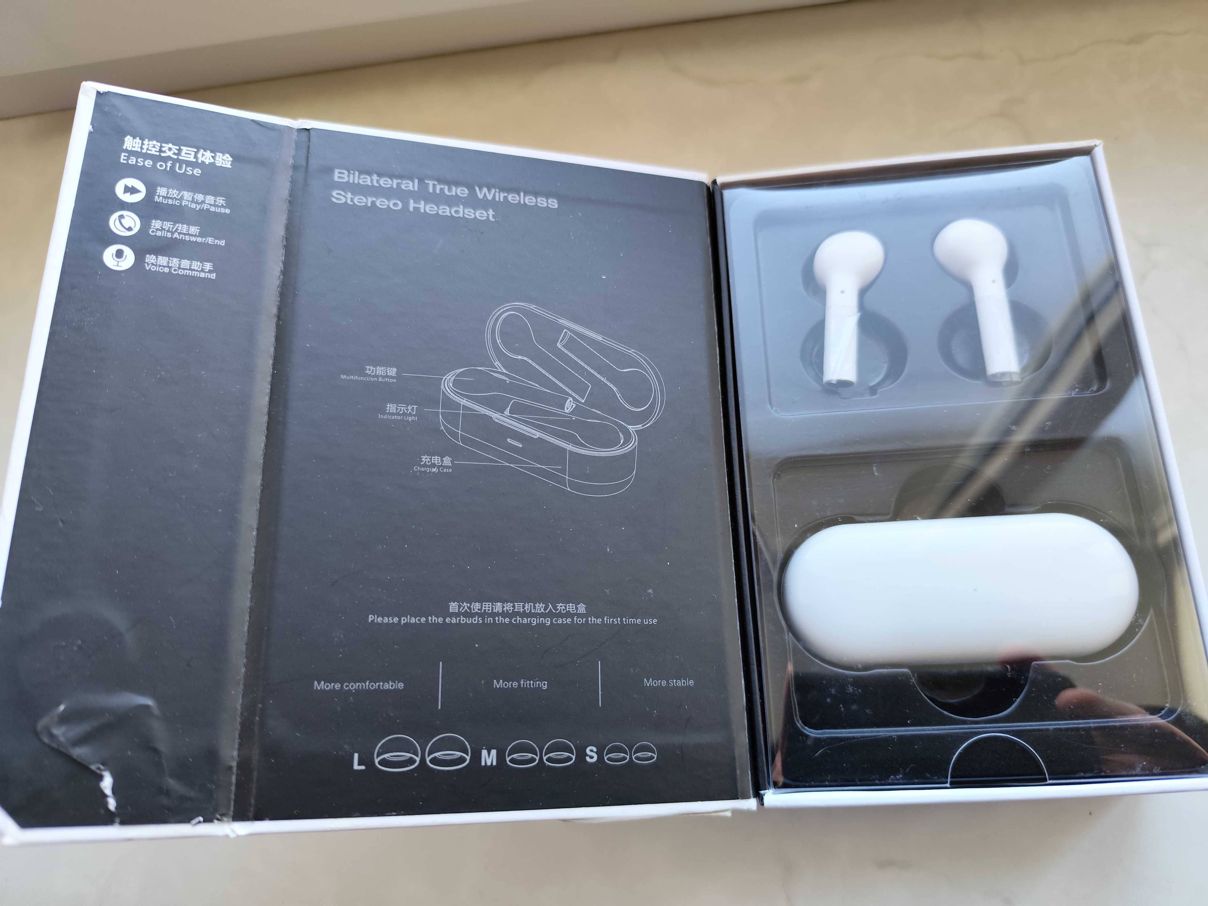 Беспроводные наушники. Bluetooth Jablue JS18 Белые.