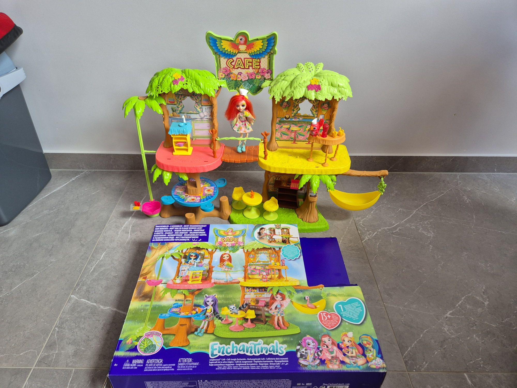 Duzy DOMEK ENCHANTIMALS Tropical cafe +Dodatki