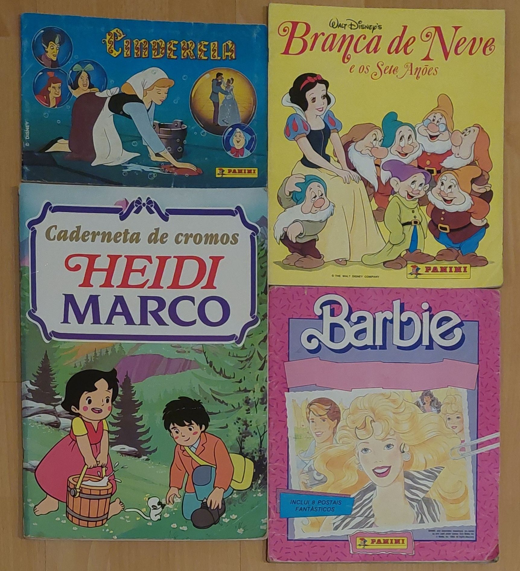 Cadernetas COMPLETAS Barbie, Disney Panini