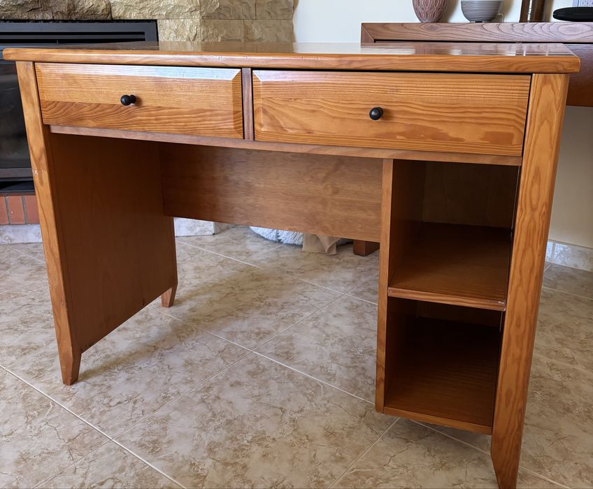 Secretaria madeira pinho mel