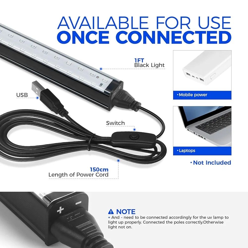 УФ світильники Barrina 1FT - T5 LED Black Light 4шт.