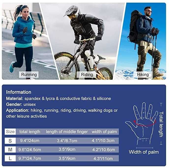 Luvas impermeáveis inverno frio mota ciclismo homem/mulher ecrã táctil