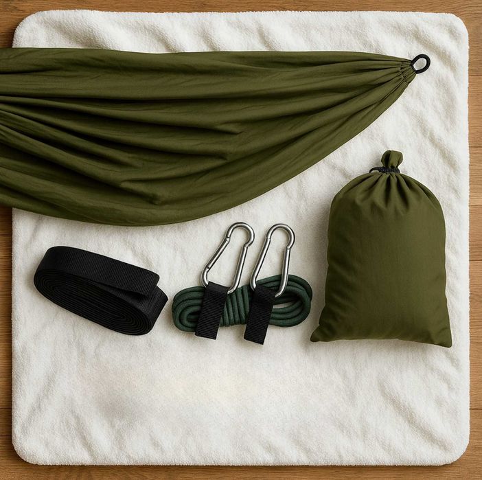 2w1 XXL Mocny Hamak z Moskitierą Turystyczny Survival Biwak +Pokrowiec