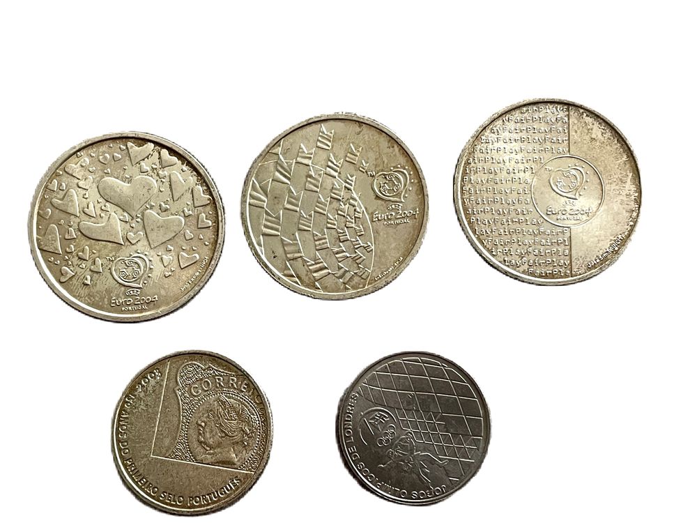 Moedas Euro 8, 5 e 2,5€ comemorativas