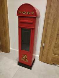 Angielska szafka witryna pocztowa w stylu retro