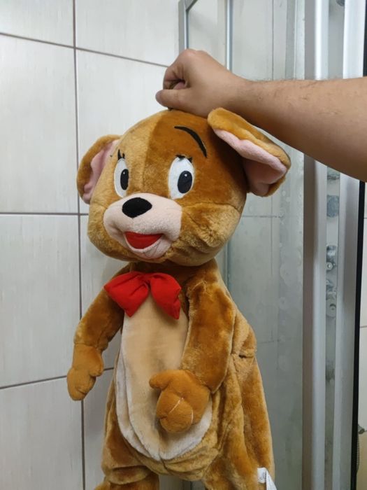 Pluszowa zabawka mysz Mouse Jerry brązowy kremowy z możliwością rozsun