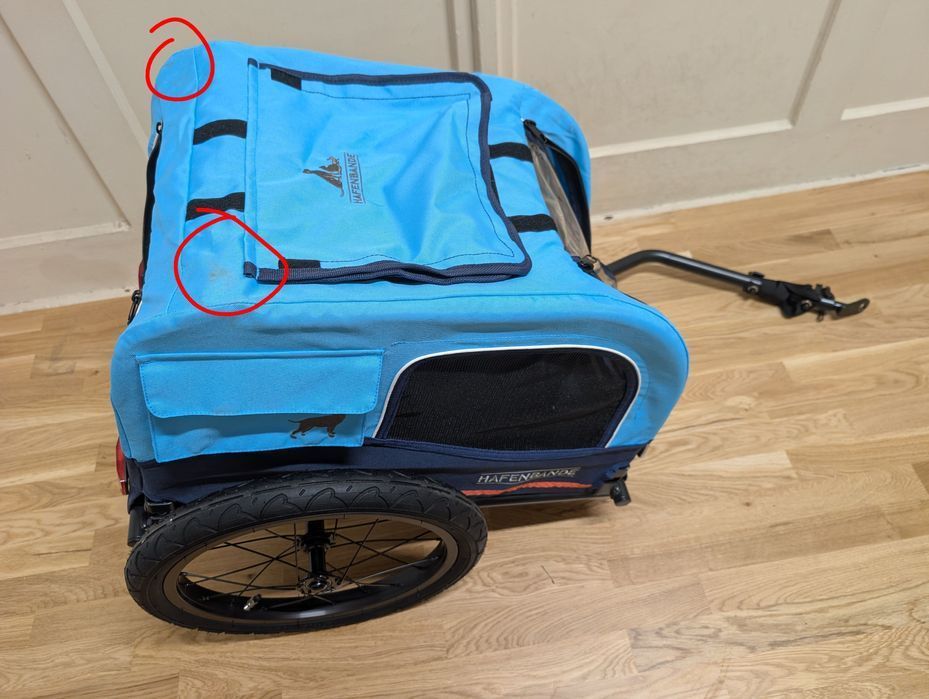 Hafenbande Przyczepka Rowerowa Cabby S dla psa 116x52x61cm do 20kg ZWR