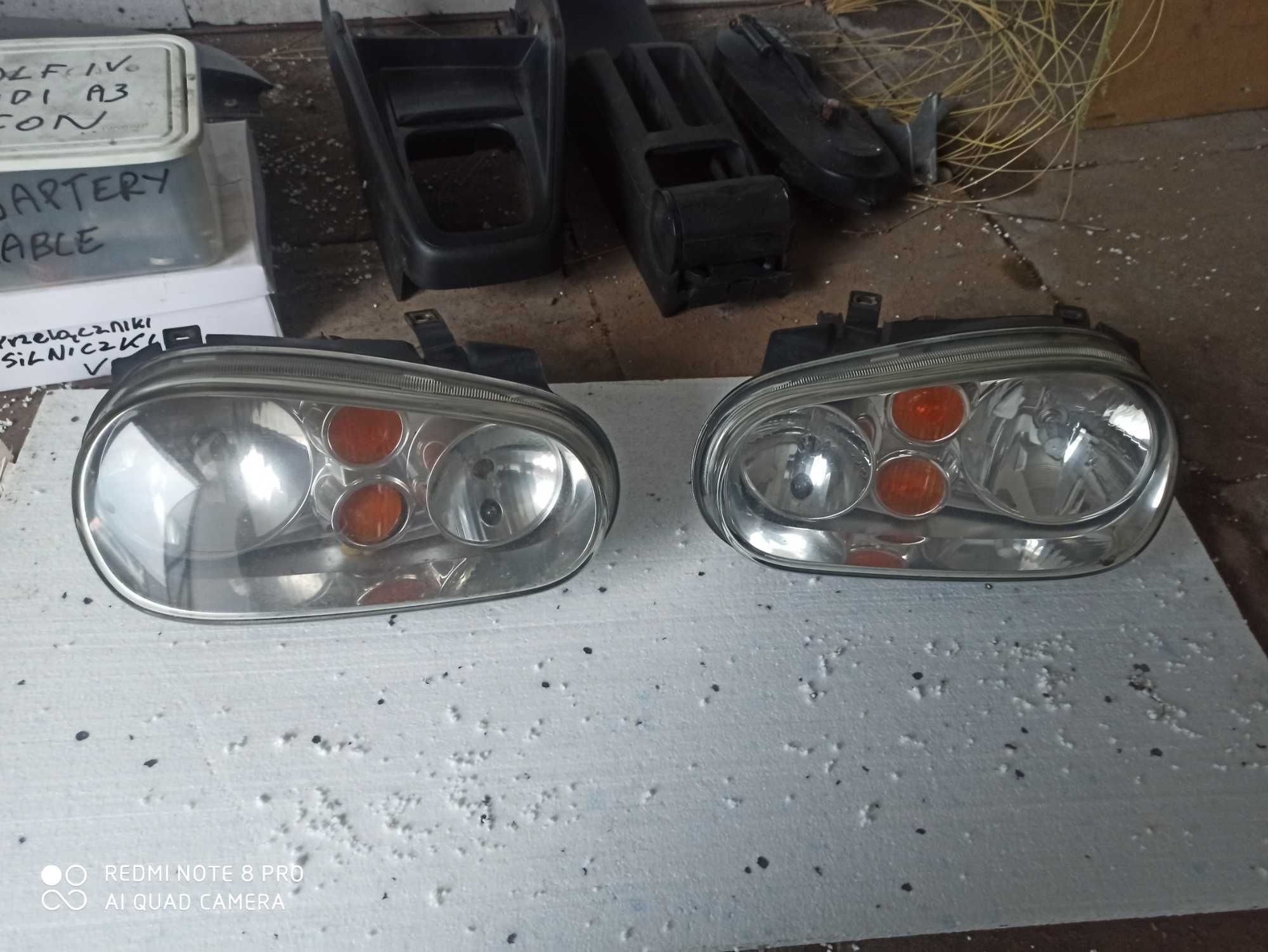 Lampy przód Golf 4 IV, podwójny kierunek,komplet (tuning, usa, german)