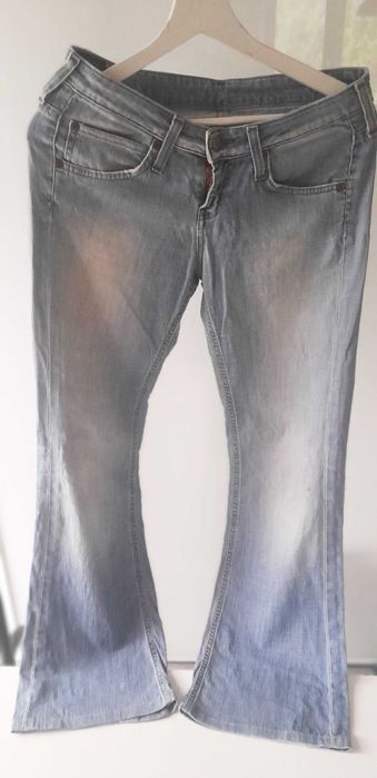 Lee spodnie dzwony biodrówki jeans  38