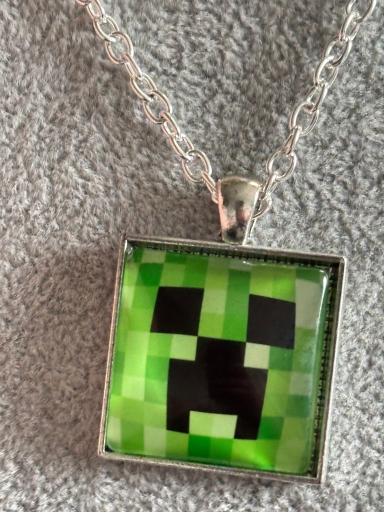 Naszyjnik wisiorek Minecraft Creeper gra prezent streetwear