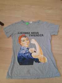 Zabawny T-shirt rozmiar M Kuchnia moją twierdzą,  nawiązujacy do PRL