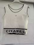 Krótka bluzka/crop top biały na lato Chanel