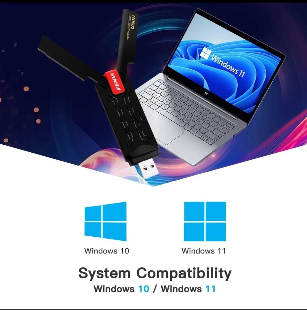 FENVI AX1800 Wi-Fi 6 USB адаптер двухдиапазонный 2,4G/5 ГГц