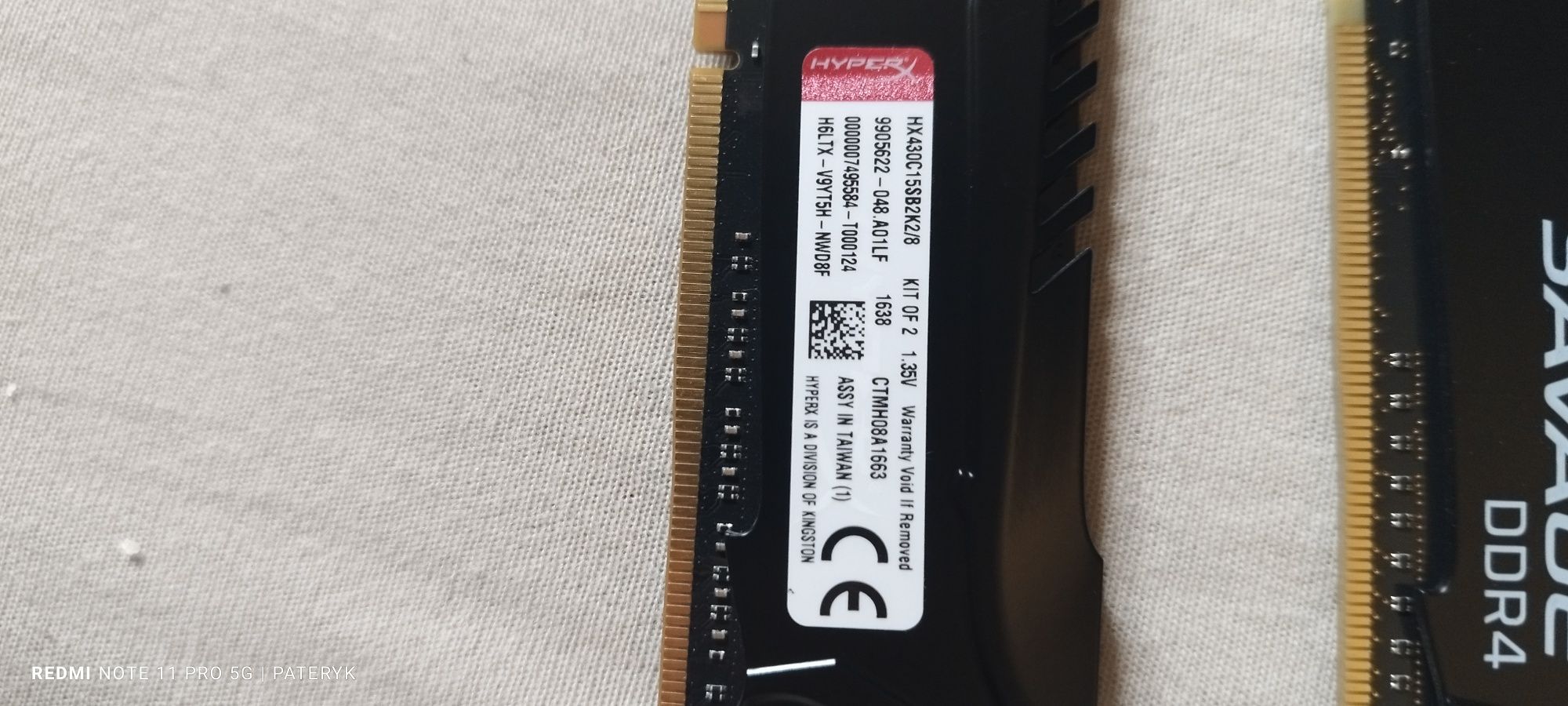 Pamięć ram HyperX savage DDR4 4x4gb 16gb 2800mhz
