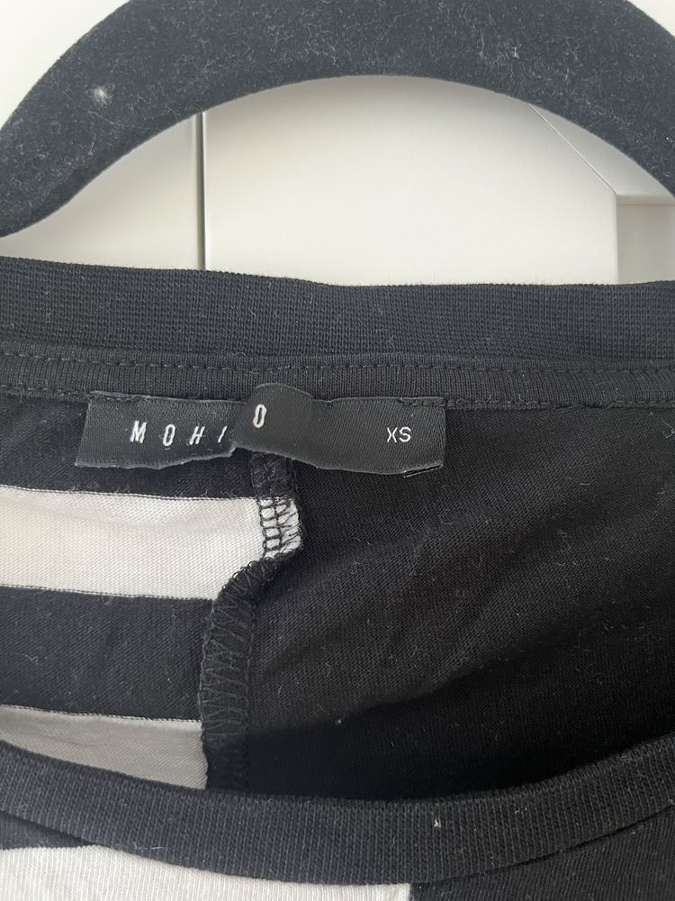 Damska bluzka na krótki rękaw t-shirt mohito xs 36 marynarski czarny