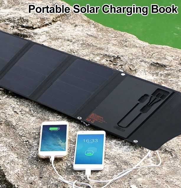 Painel Solar Dobrável com Bateria 13000mah