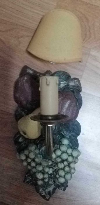 6 candeeiros/apliques rústicos com quebra luz, Ler descrição