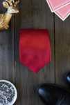 Czerwony krawat, Dolcepunta, 100% jedwab, Made in Italy, Hand Made