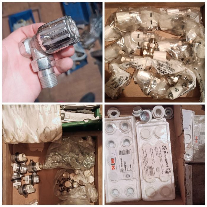 Elementy do centralnego ogrzewania, miedziane, mosiężne, PP, zawory