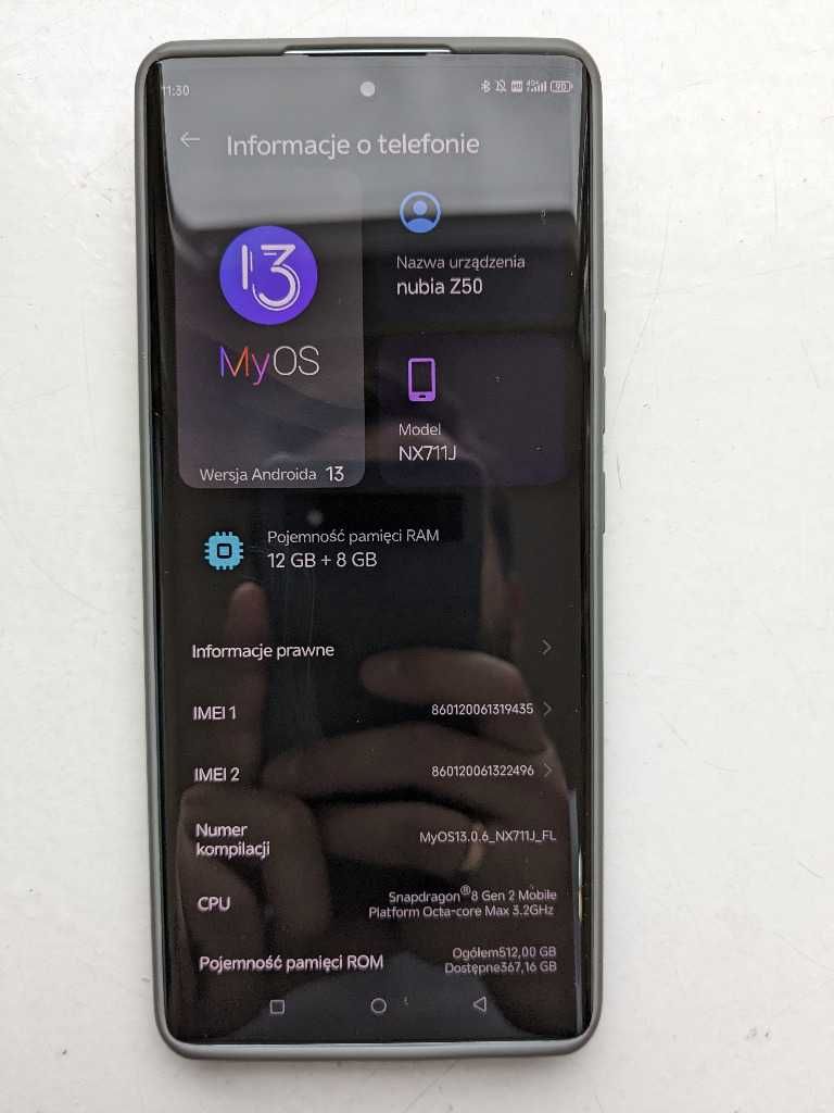 ZTE nubia Z50, 12/512 GB, Snapdragon Gen 2 - ideał