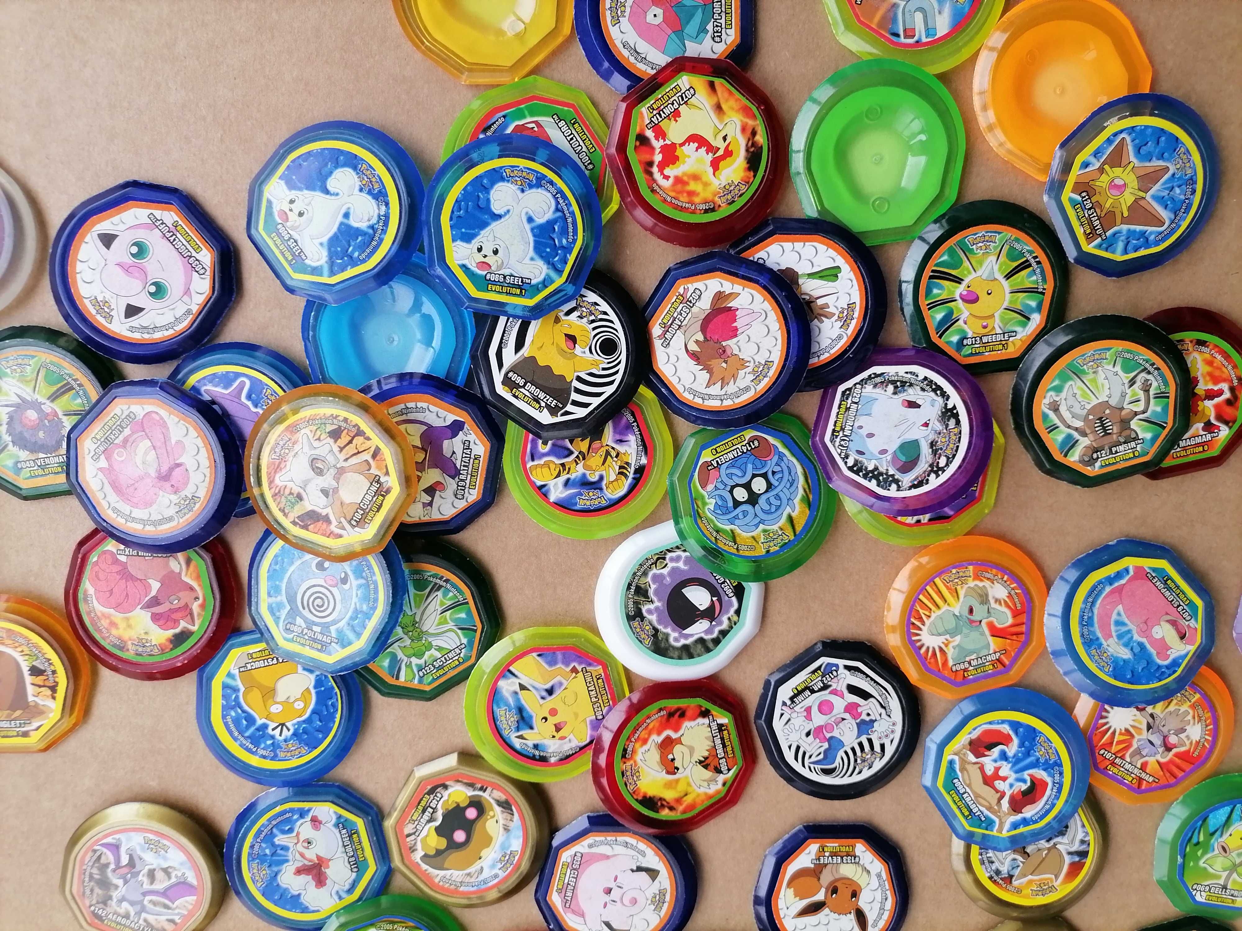 Lote 65 Tazos POKÉMON Nox (Preço do lote) Desocupar Espaço